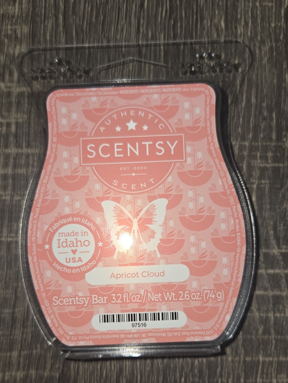 Scentsy Apricot Cloud Wax Bar - Pink